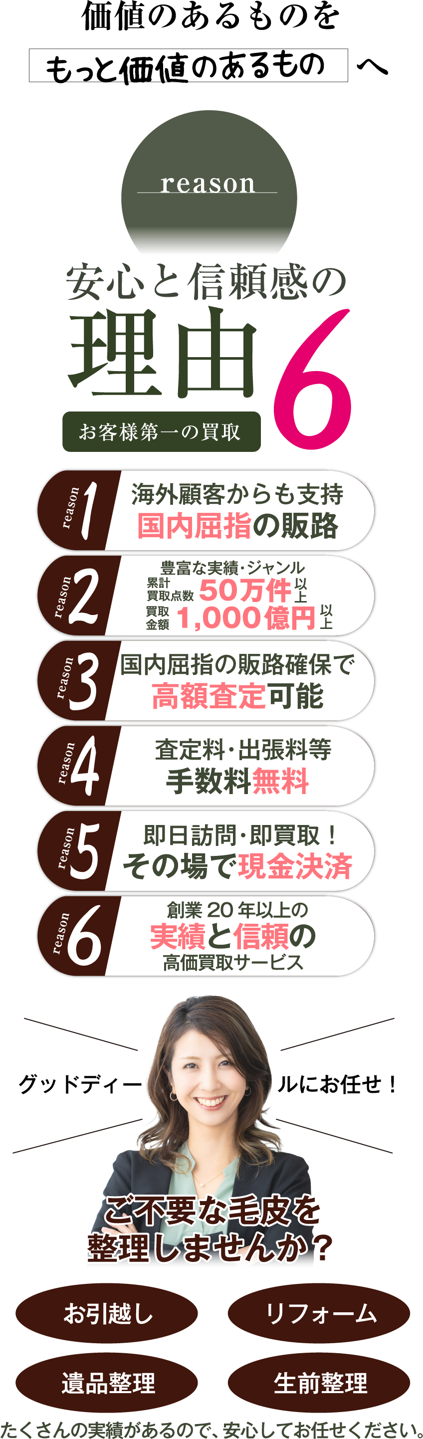 価値のあるものをもっと価値のあるものへ　安心と信頼感の理由